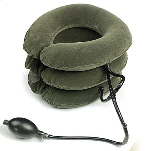 Inflatable Cervical Neck Traction Device/Neck Support Brace/Cervical Collar Adjustable (Gray)