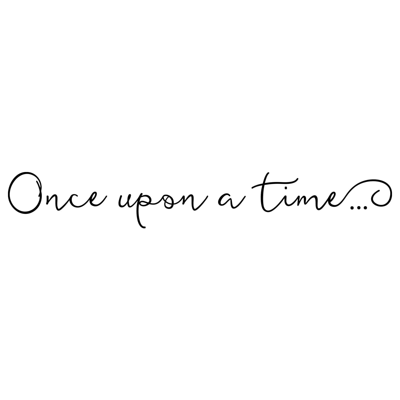Once Upon A Time Wall Decals Kids Nursery Wall Art Decor Kids Bedroom Lettering Saying Quote Wall Decal Sticker Kids Room Decor - 27x4 inch