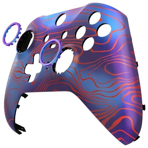 eXtremeRate DIY Replacement Front Shell for Xbox Elite 2 Controller, Damascuscamo Faceplate Cover Case for Xbox Elite Series 2 Controller with Accent Rings [Controller Not Included]