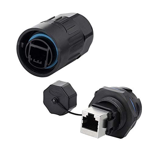 CNLINKORJ45 Ethernet Industrial Circular Connector, Male Plug & Female Panel Mount Receptacles Socket Jack, Outdoor Waterproof IP67, Fast Data