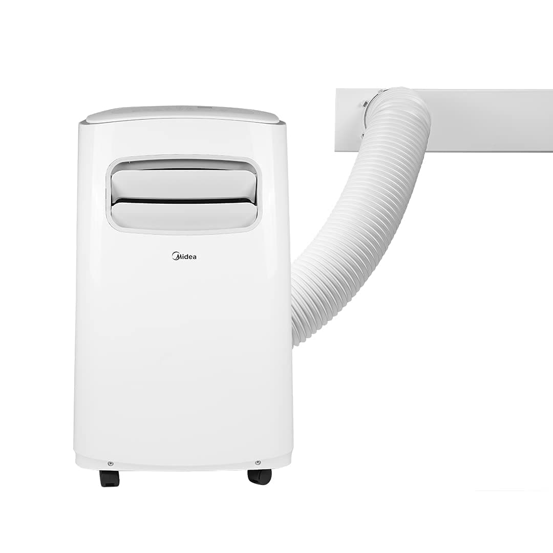 Comfee MPPFA-09CRN7-QB6 Portable Air Conditioner WiFi 9,000 BTU Alexa Enabled (Cooling, Dehumidifier and Fan) for Rooms up to 18 m2, ft. with Remote Control and Window kit, White