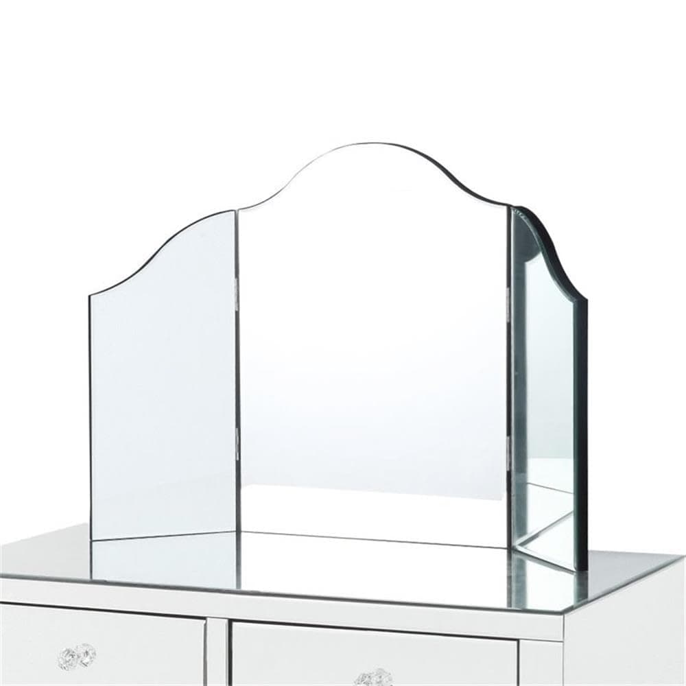 Posh Living Mathew Tri-fold Tabletop Bedroom Vanity Mirror - Frameless
