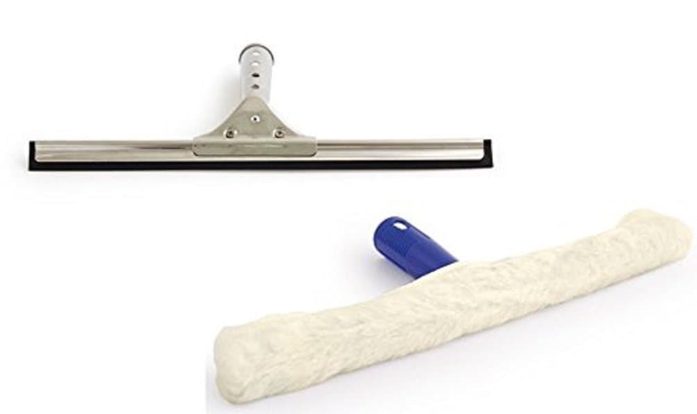 Professional Window Cleaning Equipment Glass Rubber Stainless Steel 12" Squeegee Blade and 10" Applicator Cleaner