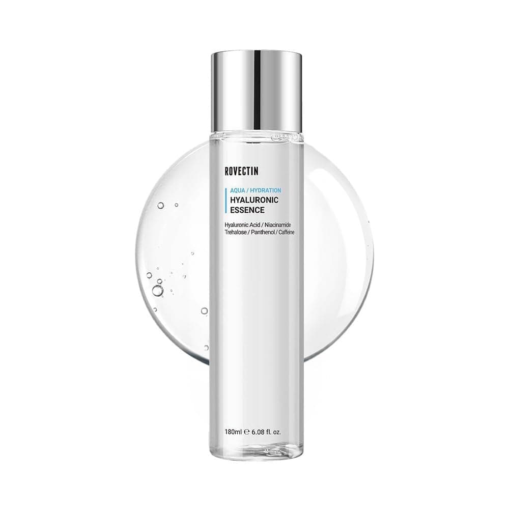 Aqua Hyaluronic Essence for Sensitive Skin | 100% Vegan-Cruelty Free Korean Skincare | Anti-Aging, Deep Hydration Toner with Niacinamide & 7 Layers of Hyaluronic Acid | 6.08 fl oz (180ml)