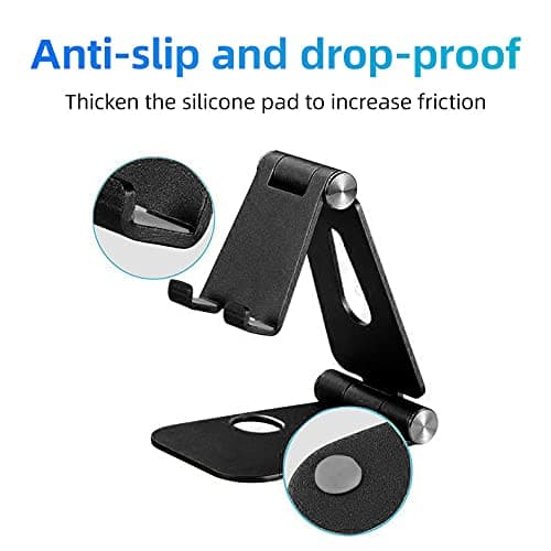 cocopar Monitor Stand Adjustable Desk Mobile Phone Holder Fully Foldable Aluminum Compatible for Smartphone Portable Monitor iPad iPhone 12 Pro Mini Nintendo Switch Tablets