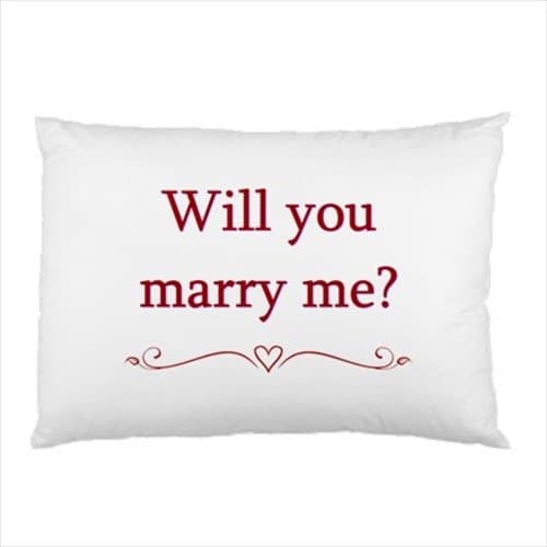 "Will You Marry Me?" Proposal Romantic Bed Pillow Case