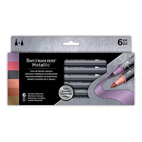 Spectrum NoirMetallic Marker Set Of 6 - Antique Elements