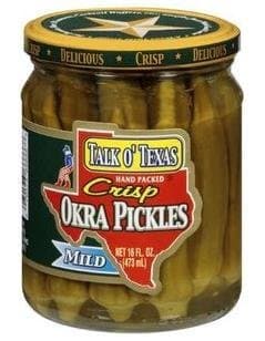 Talk O' Texas Crisp Mild Okra Pickles - 16 oz Glass Jar