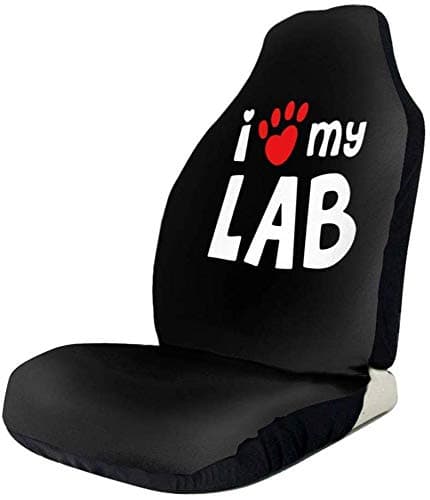 Sports Fan Seat Covers I Love My Lab Labrador Car Front Seat Covers for Women Set of Fit Most Vehicle,Cars,Truck,SUV,Van
