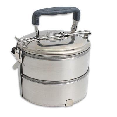 Stainless Steel 2-Tier Lunch Box Food Carrier with Handle