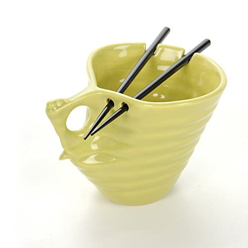 Buddha Bowl Original Udon Noodle Ramen Bowl Ceramic Chopsticks Big Mug (Udon Bowl (22oz), Green Curry)