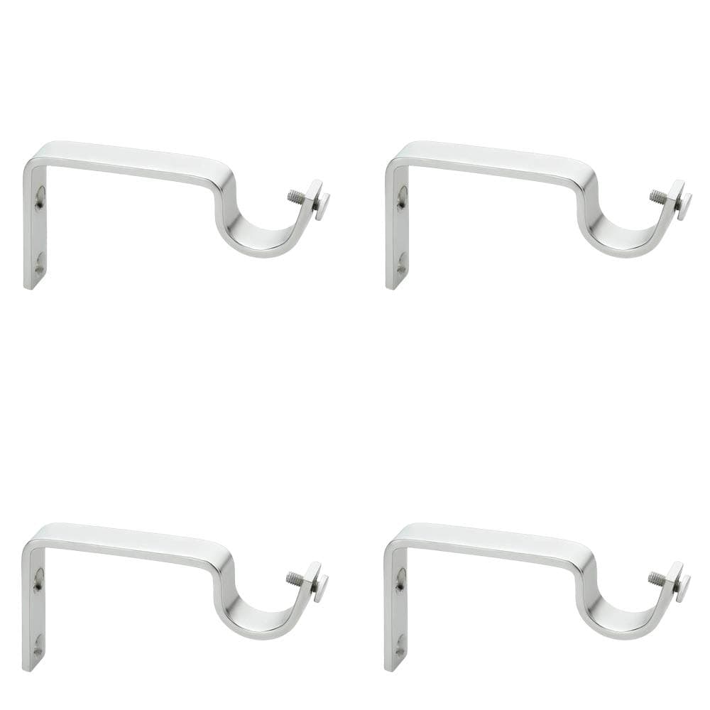 GLOXY ENTERPRISE Stainless Steel Curtain Support/Rod Brackets/Clamps Holders for Curtain Bracket and Rod Support (Pair of 2)