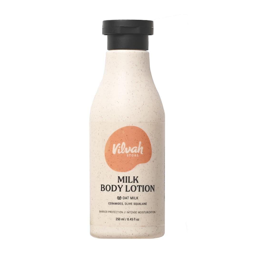 Milk Body Lotion, Repairs Skin Barrier, 48hr Moisturization, Intense Hydration With Oat Milk, Ceramides and Olive Squalane, For Men and Women, All Skin Types, 250ml