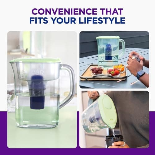 PUR Water Pitcher Filtration System, 7 Cup, Lime