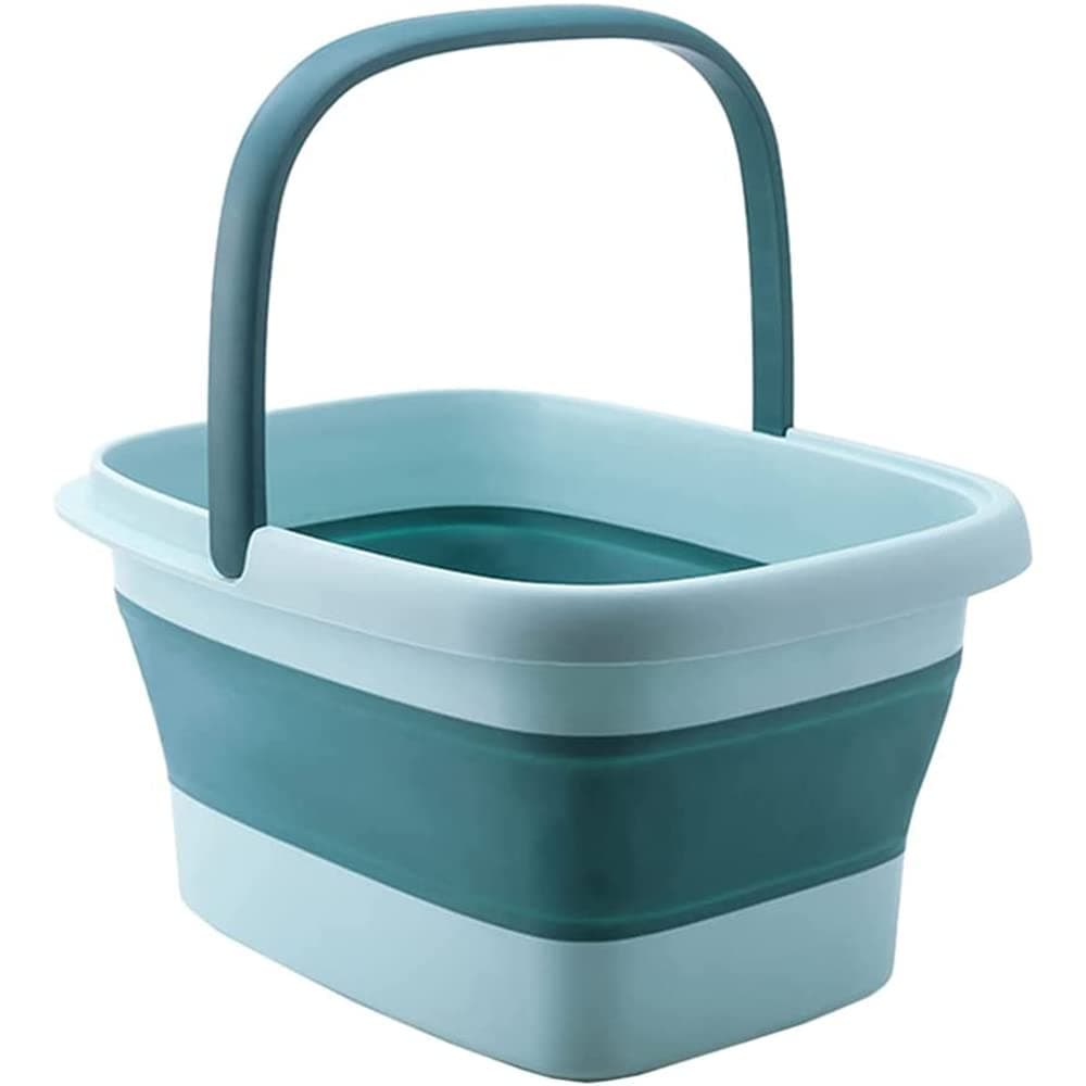 NCTHERESA Foot Massage Foot Bath Barrel Folding Water Bucket Bucket Multifunction Portable Fishing Retractable Basin Cleaning Tool Mop Buckets (Blue)