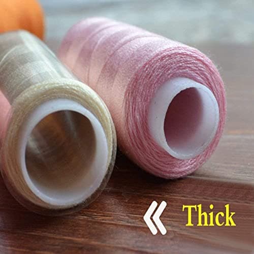 NALEDI Sewing Threads Kits 30 Color Polyester Machine Thread 250 Yards with Sewing Needles Per Spools for Hand & Machine Sewing