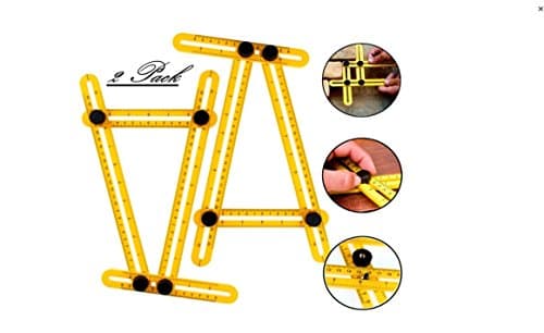 Angle Ruler, Angle Measurement Tool, Template Tool Multi-Angle Measuring Ruler General Tools for Carpenter(2pack)