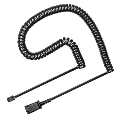 U10P U10-P Headset Adapter Cable for Plantronics Style QD - Connects Plantronics or TruVoice headsets to Nortel, Mitel, Avaya, Polycom VVX, Shortel, Aastra, Fanvil, Digium and Analog Deskphones