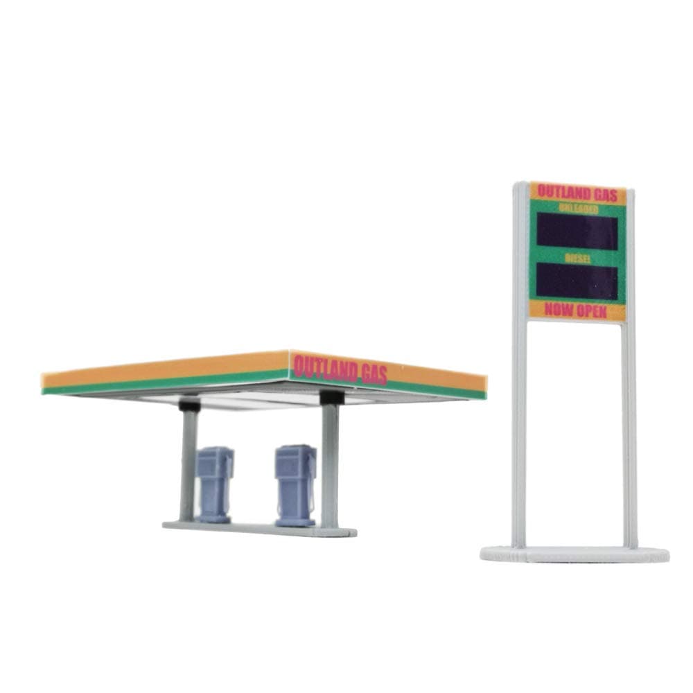 Outland Models Scenery for Model Cars Gas Station 1:64 S Scale