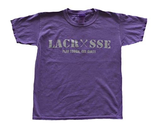 JANT girl Lacrosse Neon Purple Youth T-Shirt with Metallic Silver Logo (YL)