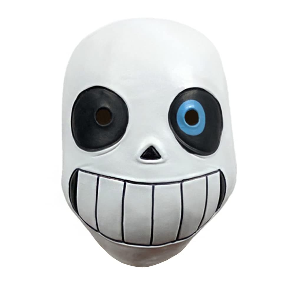 Undertale Sans Skull Face Latex Headgear Mask, Halloween Full Head Skull Mask, Skeleton Scary Masks Creepy Headgear Ghost Masquerade Cosplay Party Props