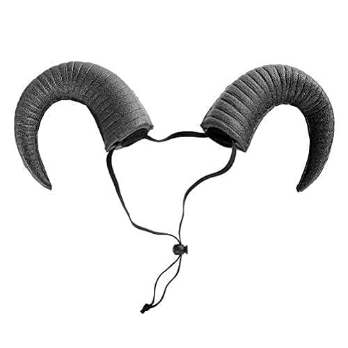 FUNZZY Black Sheep Horn Headband Halloween Ram Horn Devil Cosplay Costume Hair Accessory