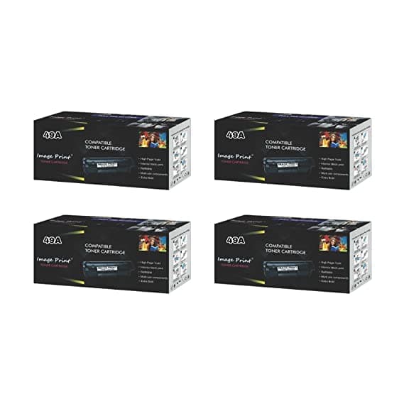 49A Toner Cartridge Q5949A for HP Laser Jet Printers 1160 Q5933A 1320 Q5927A 1320n Q5928A 1320tn Q5930A 3390 Q6500A 3392 Q6501A (Pack of 4)