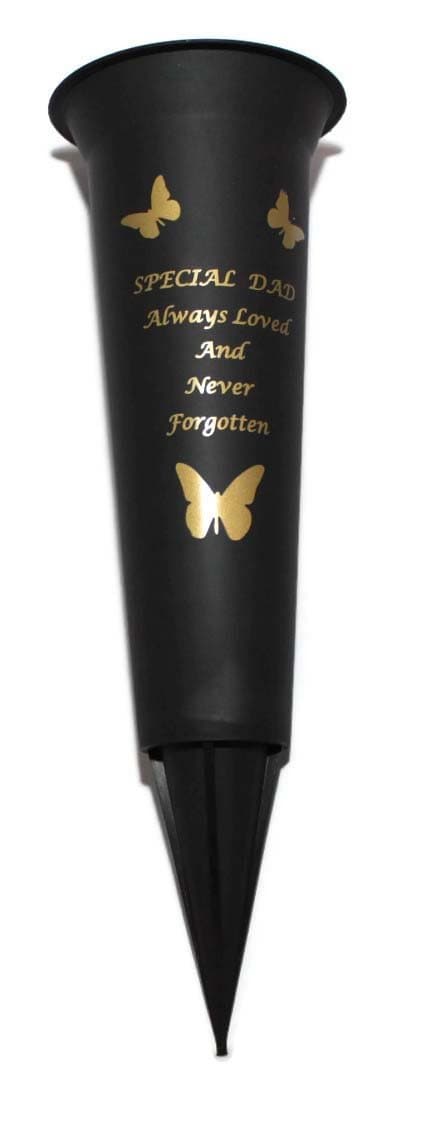 Special Dad Verse Graveside Memorial Grave Spiked Flower Vase