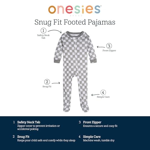 Onesies Brand baby-girls 4-pack Sleep 'N Play Footies Multi Pack Baby and Toddler Sleepers (pack of 4)