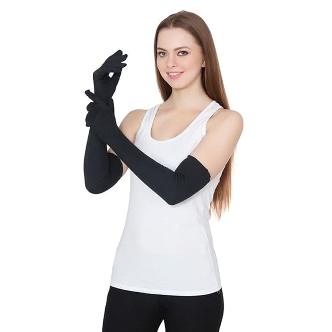 KP GLOBAL Lovely Ultimate Protection: Unisex Cotton Arm Sleeves for Men and Women, Full-Hand Long Gloves for Bike Riding - Washable and Reusable
