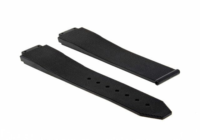 Ewatchparts 25mm Rubber Watch Band Strap Compatible With 44.5mm Hublot Big Bang Luna Rossa Watch Black