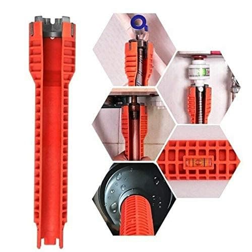 Sink Faucet Installer Multifunctional Socket Wrench Installer Water Pipe Spanner Tool Water Pipe Wrench Tool for Plumbers Homeowners or Toilet Bowl Bathroom Kitchen Plumbing