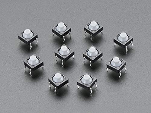 Adafruit 3101 Soft Tactile Button 8mm 10 Count