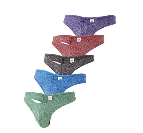 Mens Underwear Sexy,Male Thongs Bikini,Low Rise T-Back,Hot Underpants Knickers Shorts (5 pack, S) Multicolor
