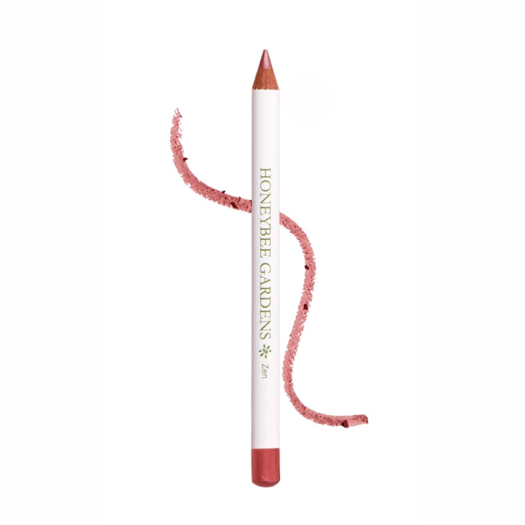 Honeybee Gardens Irresistible Warm Pink Lip Liner Pencil,Zen (warm pink) Ultra-Soft Yet Weightless On Lips - Gluten Free, Vegan, Cruelty Free, Paraben Free