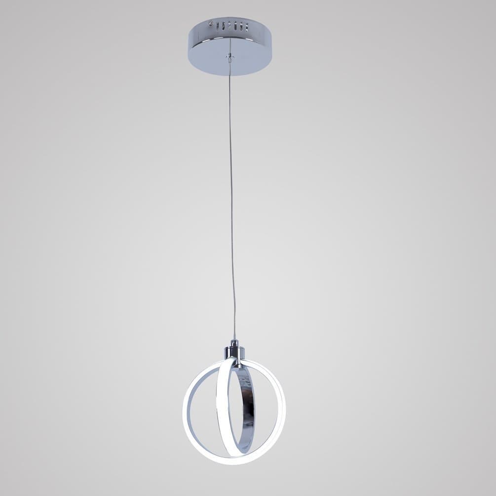 LED Mini Pendant Light Cool White Kitchen Pendant Lights with Chrome Finish Modern Pendant Lighting 1 Light Pendant with Adjustable Height Nice Design Bathroom Hanging Lights