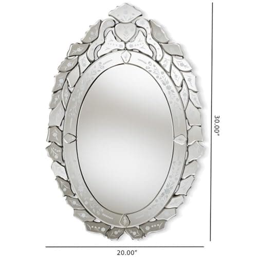 Baxton Studio Livia Classic and Traditional Silver Finished Venetian Style Accent Wall Mirror