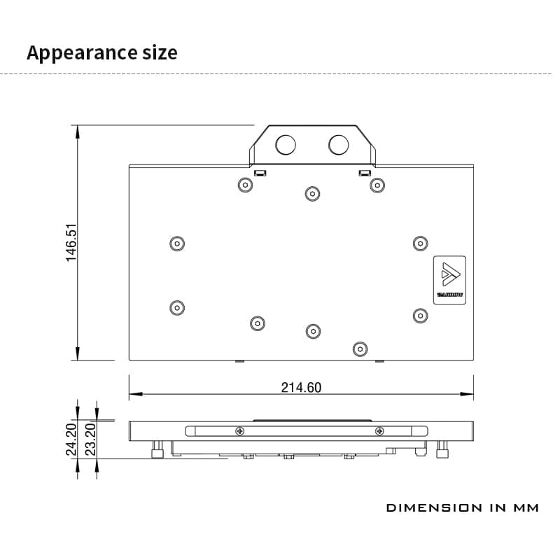 Barrow Copper GPU Water Cooling Block GPU Waterblock for MSI RTX 5090 D 32G Ventus 3X OC, for MSI RTX 5090 D 32G Ventus 3X