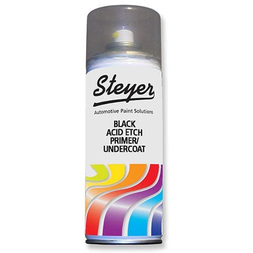 Steyer Black Acid Super Etch Primer Undercoat for Steel Aluminium Iron Copper Brass Surfaces