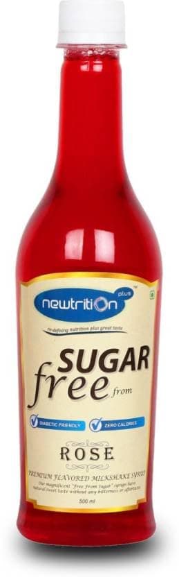 Newtrition Plus - Redefining Nutrition, Rose Flavored Milkshake Mixer / Syrup - Sugar Free, Zero Carbs, Vegan, 500ml