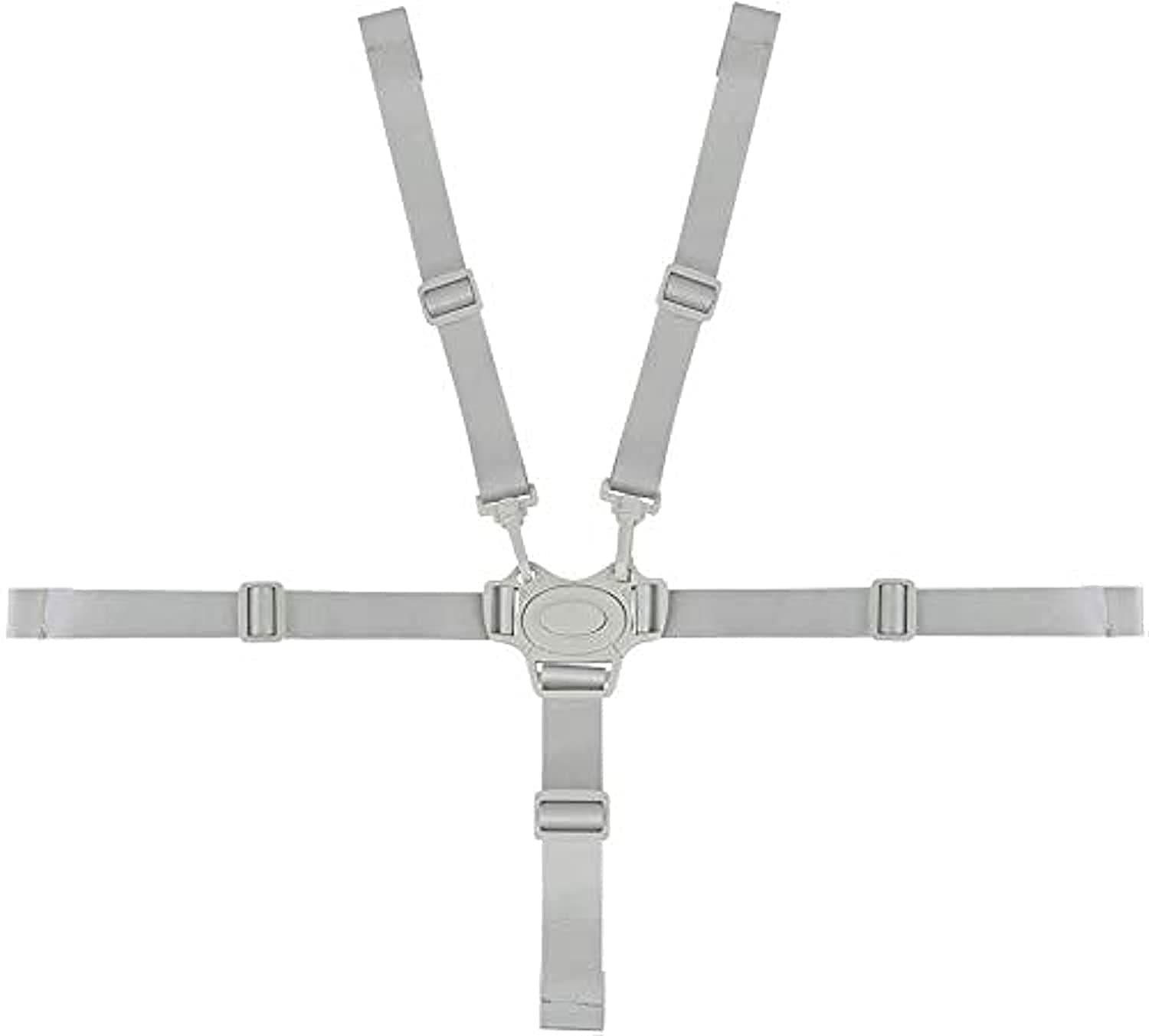 DELFINO Adjustable 5 Point Harness Baby Safety Strap Belt for Stroller, Universal High Chair Baby Seat Security Belt Replacement - (Grey)