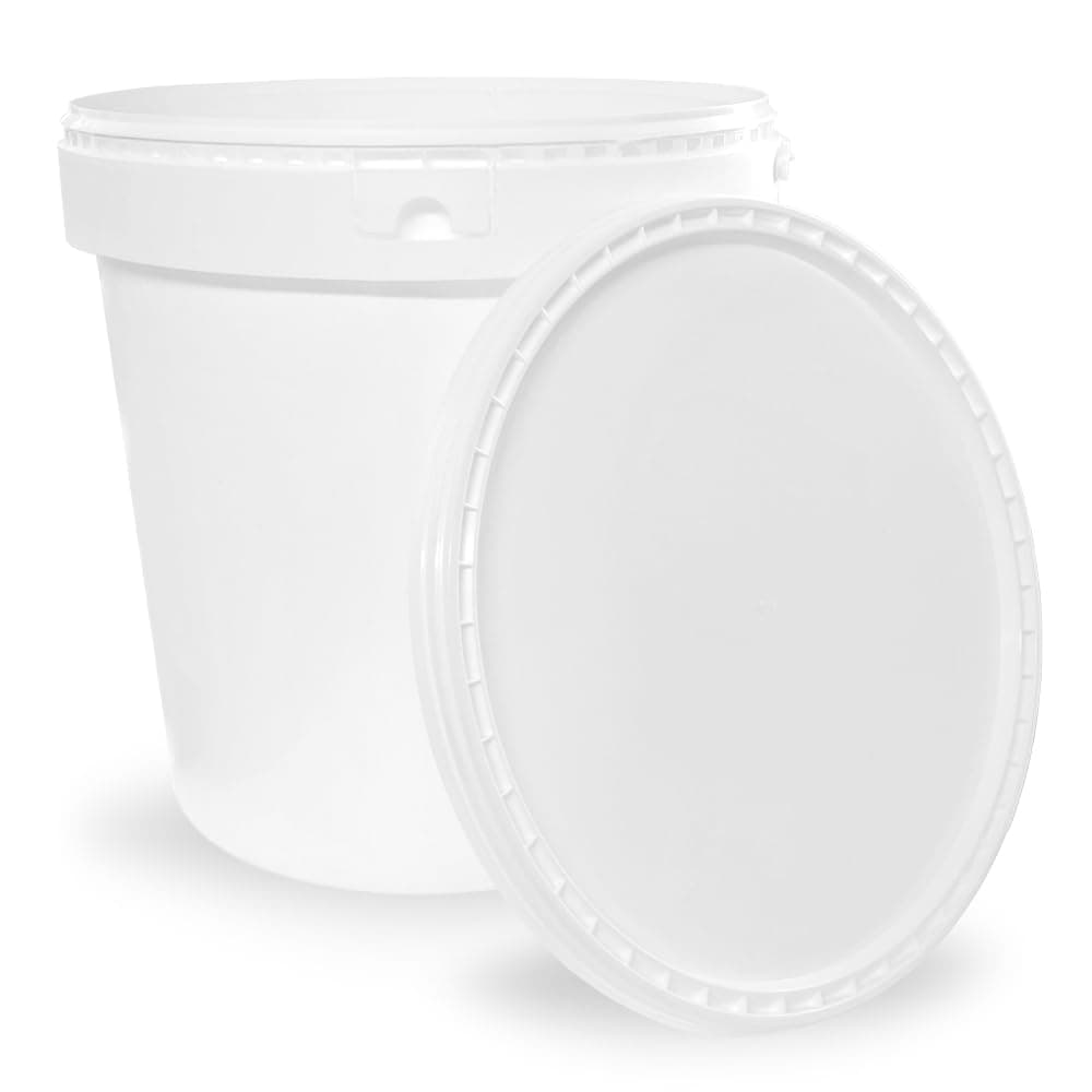 20 Litre White Plastic Wash Bucket - Car Wash bucket - Valeting/Detailers Bucket Pail