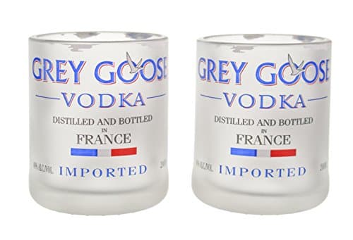 Recycled Bottle Upcycled Grey Goose Shotglass Set of Two(2)