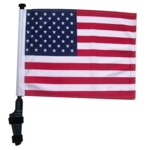 USA Golf Cart Flag with SSP Flags EZ On & Off Bracket
