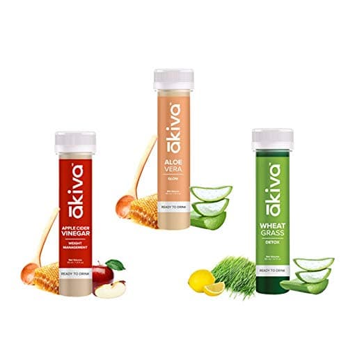 AKIVA LOVE Juices Detox Combo with Apple Cider, Aloe Vera, Wheatgrass Juice (Pack of 18 Shots)