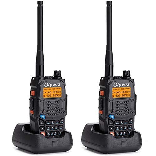 Walkie Talkies Olywiz UV6S Two Way Radio Dual Band 5W Long Range 2000mAh Rechargeable Battery VHF/UHF 136-174/406-470MHz VOX Flashlight Portable Ham Radio for Outdoor 2 Pack