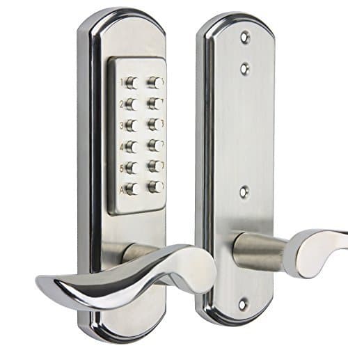Left Handed Keypad-Not Deadbolt Mechanical Door Lock Keyless Entry Digital Code Combination Security Safety Stainless Steel 304 for Single Bore