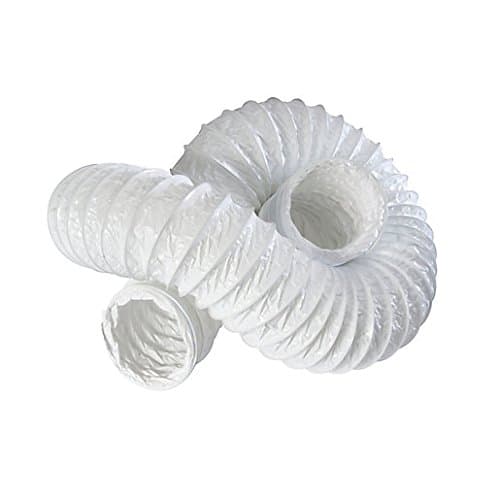 White Flexible Fan Ducting - 6m Long Extractor Fan Hose Tube - 6" 150mm Diameter