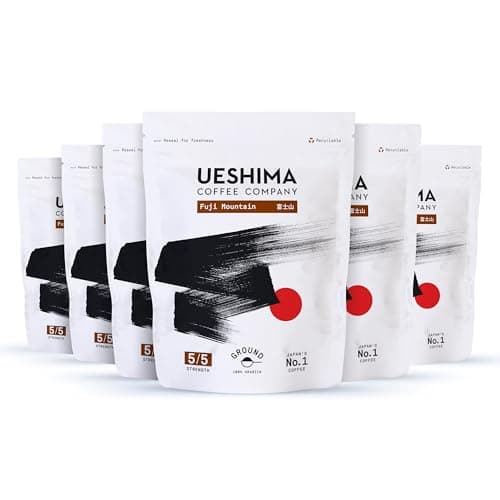 Ueshima Fuji Mountain Ground Coffee 250g (pack of 6), Dark Roast