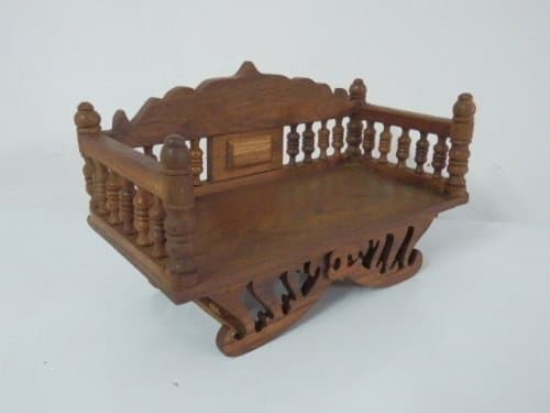 Thai Teakwood Teak Wood Wooden Small Stool Thai Tradition Style